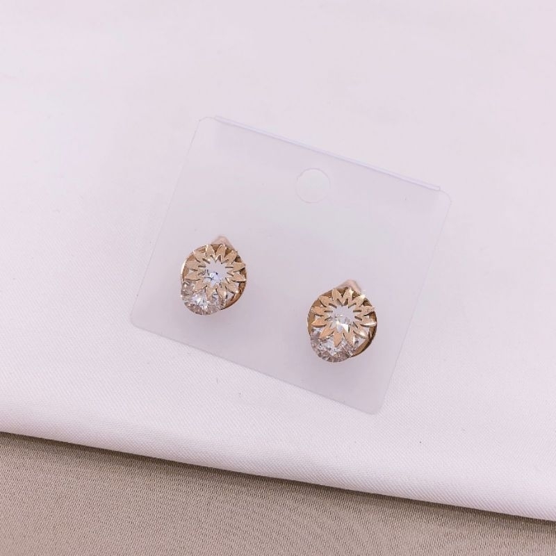 Anting Titanium asli Stainless steel ori anti karat anti alergi rosegold Premium Quality 0014