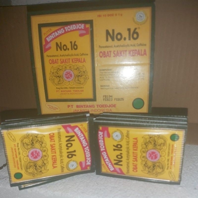 Puyer16 bintang toedjo sakit kepala isi 12sachet