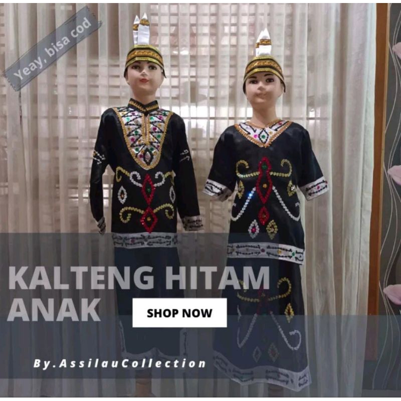 BAJU ADAT ANAK KALIMANTAN TENGAH SATUAN CEWEK ATAU COWOK