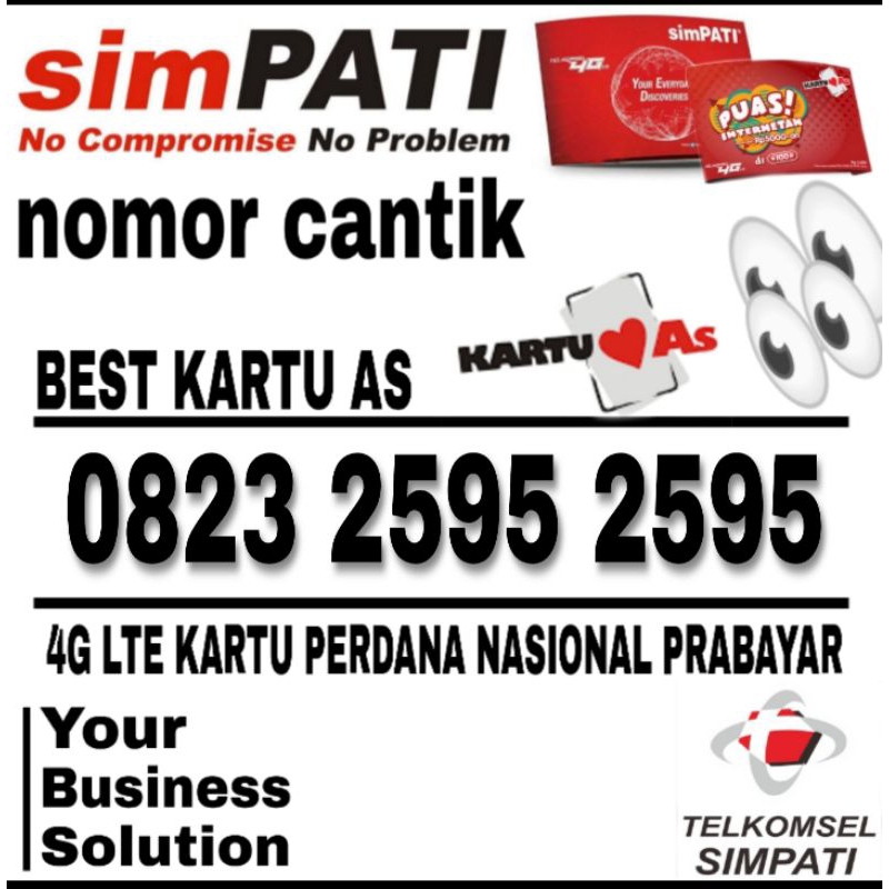 nomor cantik simpati 4G LTE seri kumpulan nomor cantik super