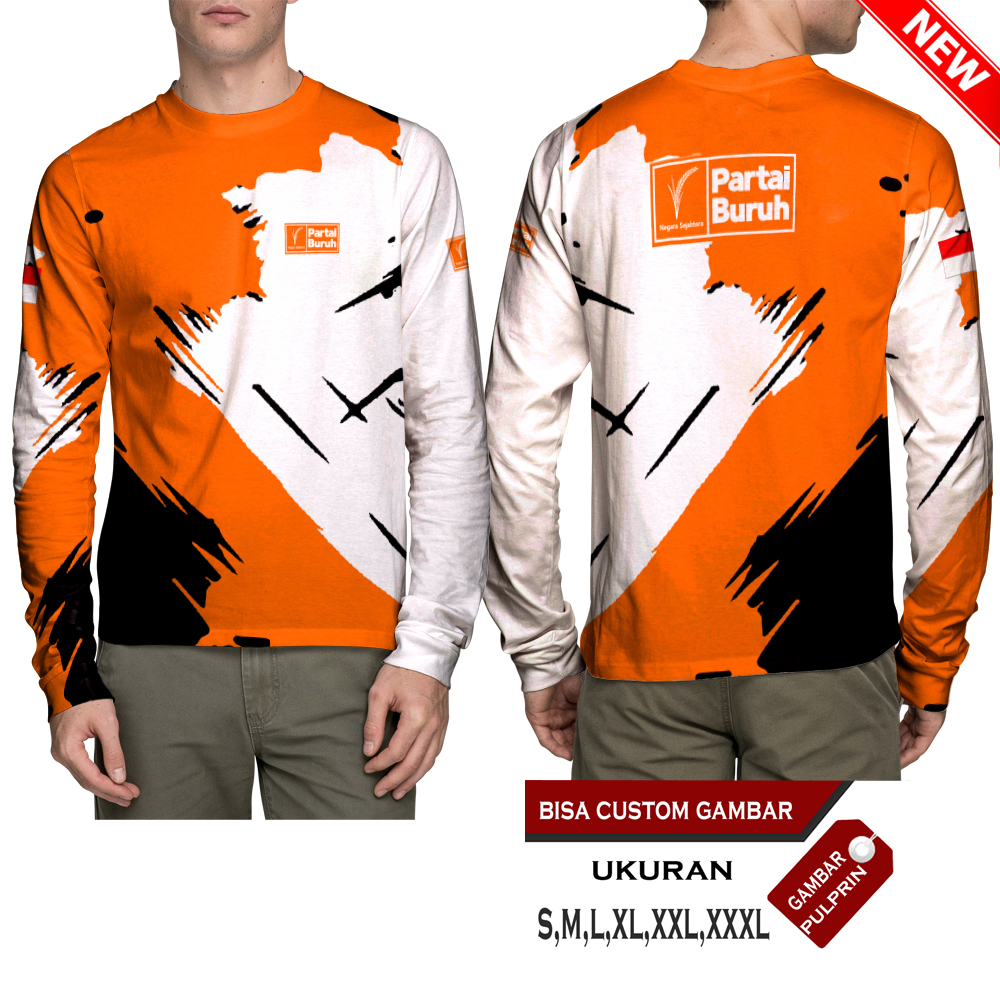Kaos Baju Partai Buruh Logo PARTAI BURUH Pemilu Pilpres 2024 Pakaian Printing
