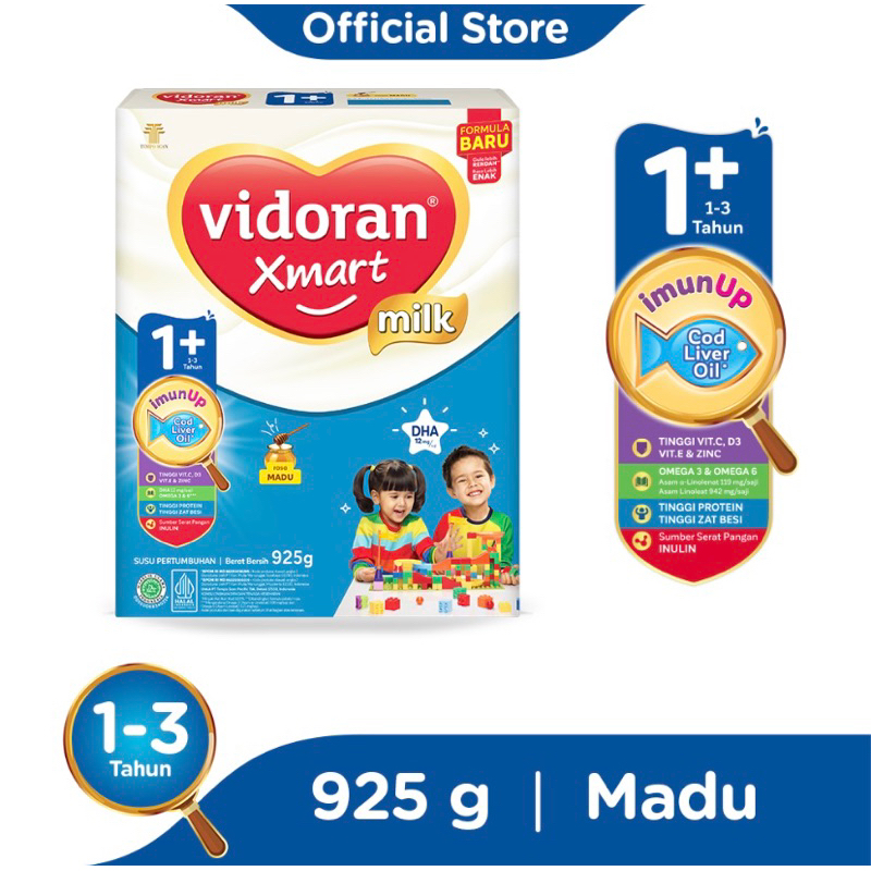 VIDORAN XMART 1+ MADU 925gr / Vidoran Xmart 1+ Vanila 925gr / Vidoran xmart 1 madu 925gr