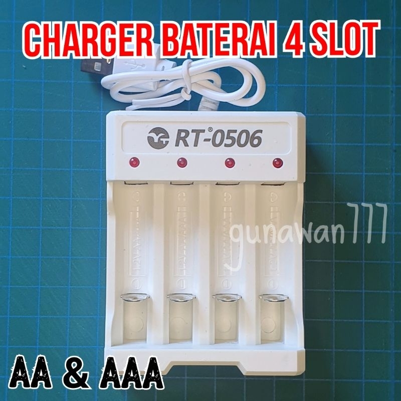 charger baterai AA AAA 4 slot RT 0506 (C 10)