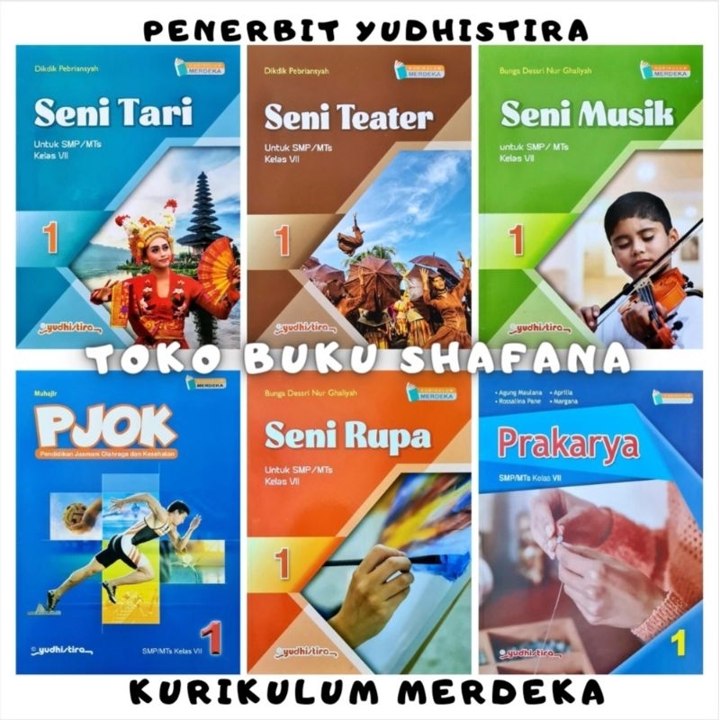 Buku Paket Pelajaran Kelas 1 / 7 VII SMP/MTs Yudhistira Kurikulum Merdeka ( KURMER ) Original