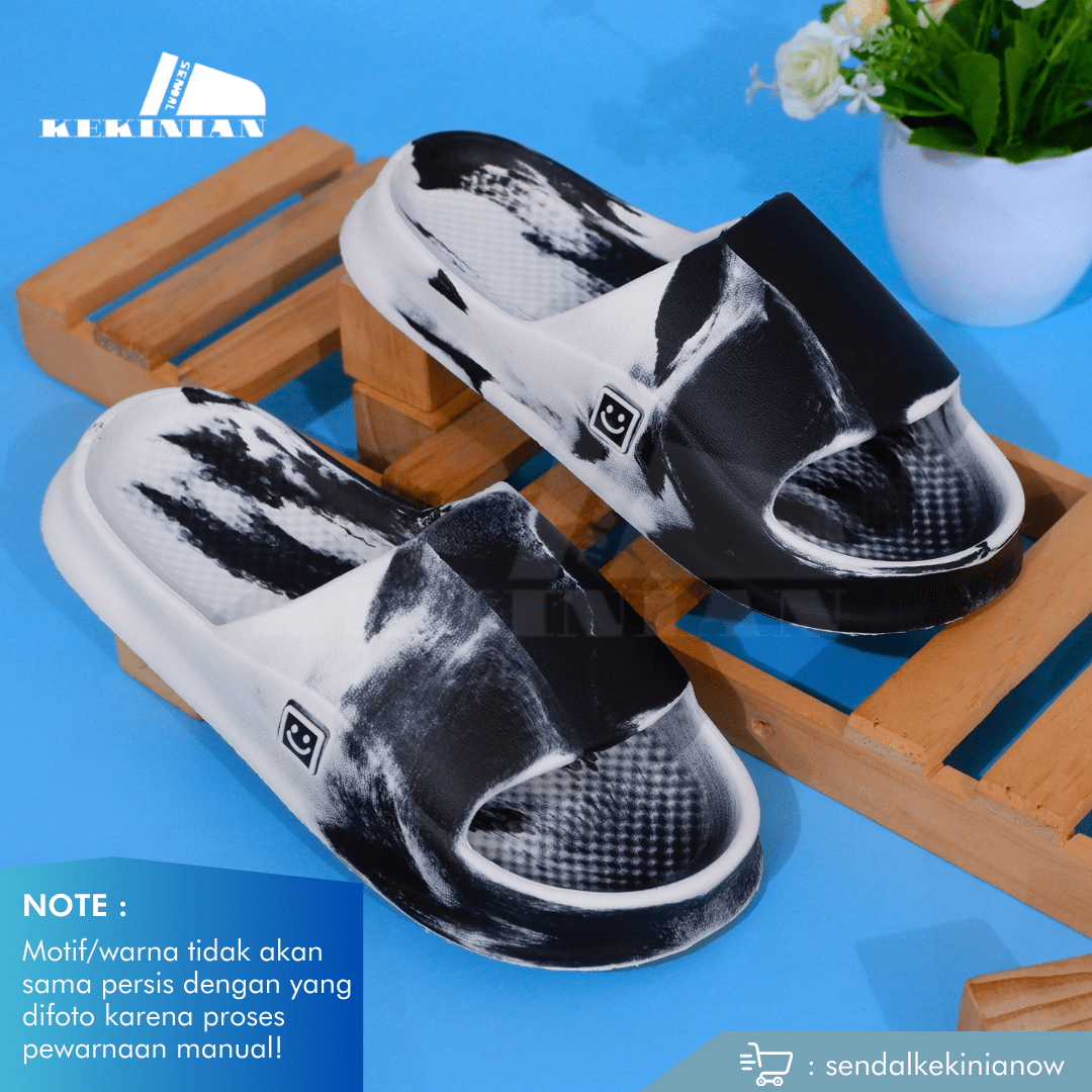 Sandal Slop Motif Tie Dye / Sendal Rumahan Motif Loreng Anti Slip