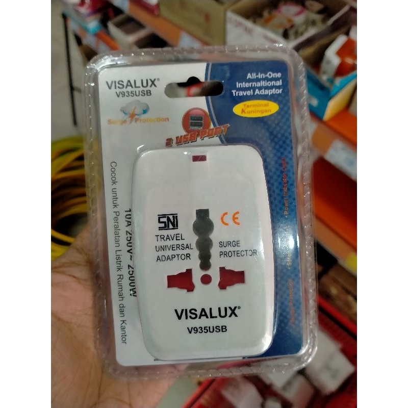 VISALUX STEKER SERBAGUNA/TRAVEL ADAPTOR 2 USB