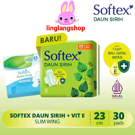 Softex Daun sirih Wing JUMBO 23cm isi 30 pads pembalut (no.155)