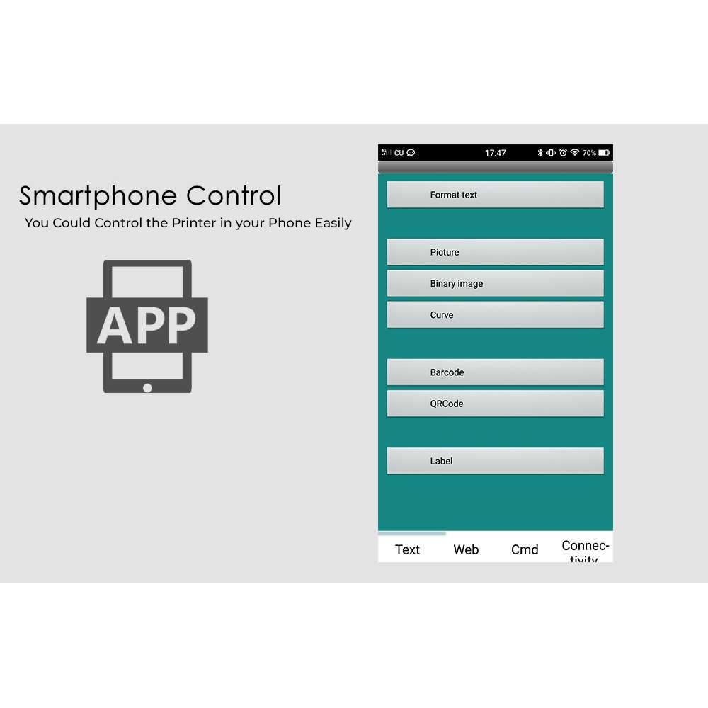 GOOJPRT POS Bluetooth Thermal Receipt Printer 58mm - PT210 - Black/Orange