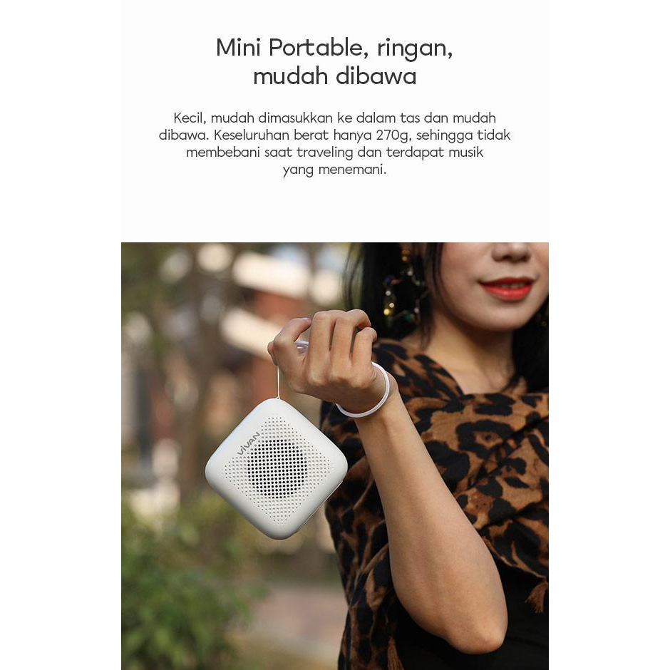 GONGNIU x VIVAN Speaker Bluetooth VS1/VS12 Mini Wireless Audio Portable Mega Bass Waterproof IPX5 Hi-Fi - Garansi Resmi 1 Tahun