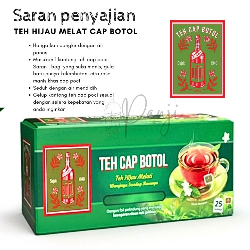 TEH CELUP CAP BOTOL HIJAU ISI 25 TEABAGS TEH HIJAU MELATI TEH MELATI TEH HIJAU TEH CELUP TEH CELUP CAP BOTOL TEH CAP BOTOL CELUP