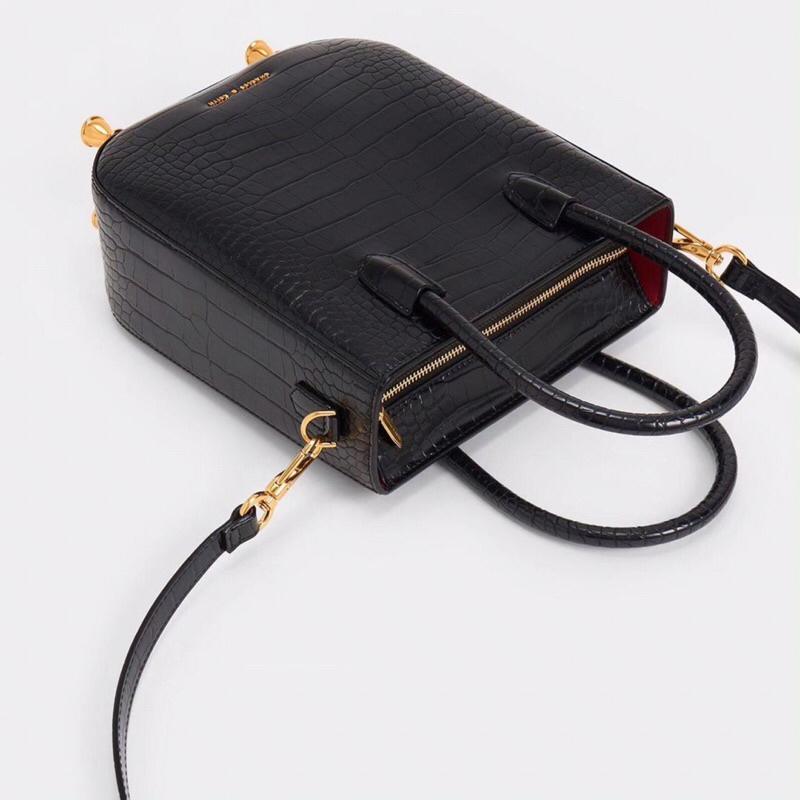 C meriah croco emboss tote