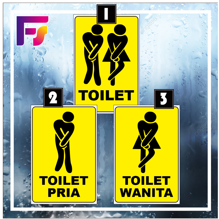 

Stiker waterproff toilet model 1