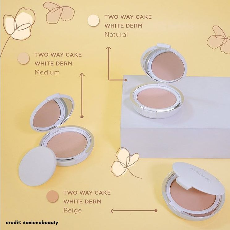 Bedak Padat White Derm Two Way Cake Avione