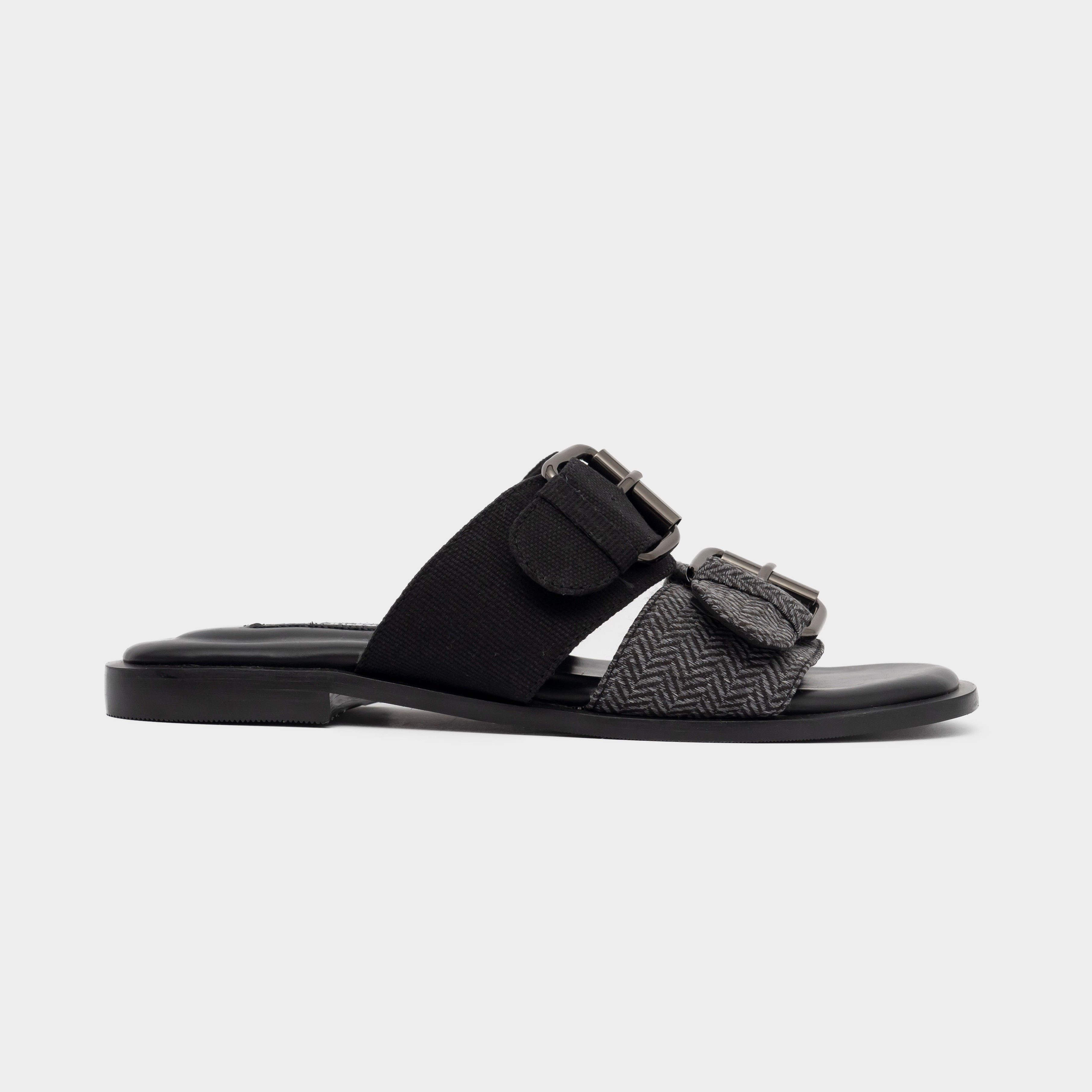 Dianable - Anjani Black Flat Sandal