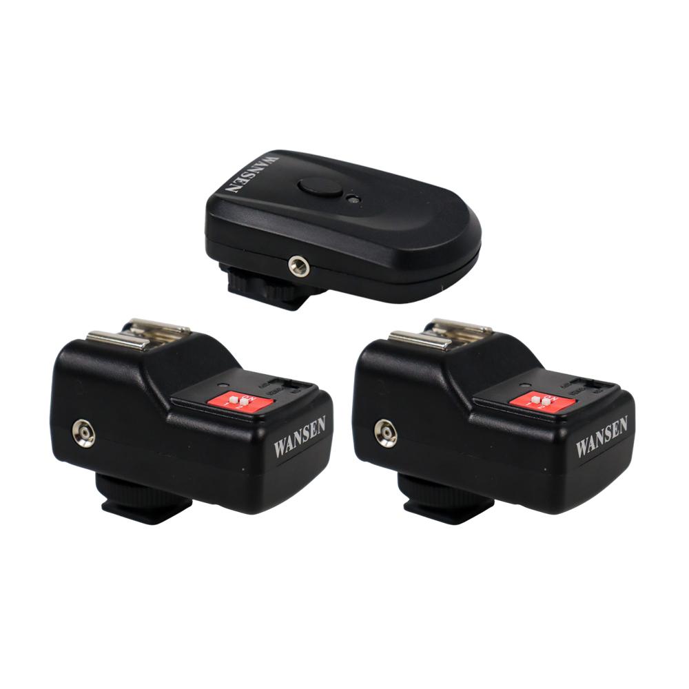 WANSEN Remote Wireless Flash Trigger Transmitter dan Receiver - PT-04GY - Black