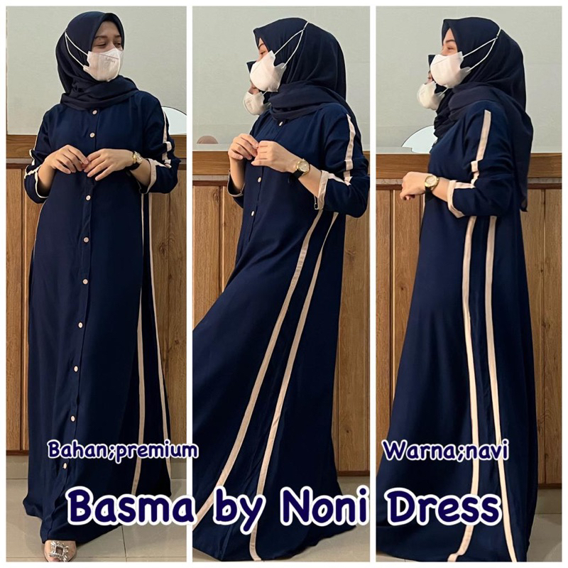 Daster Arab Noni BASMA Maxi Dress Gamis Twill Premium Best Seller