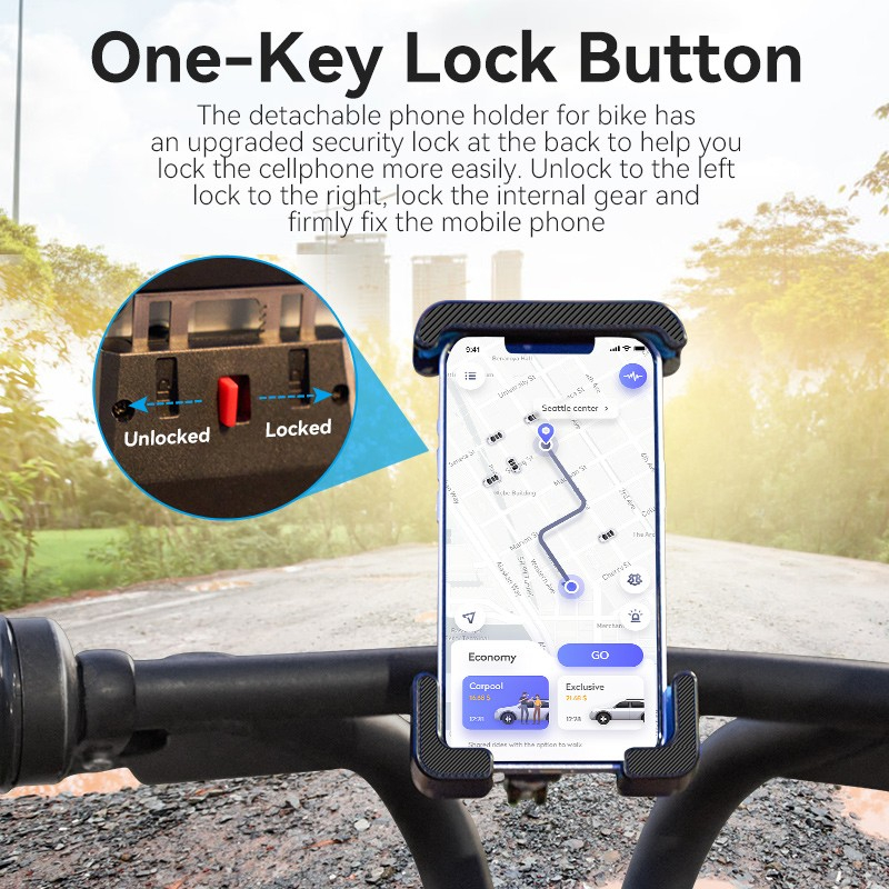 Vention Bike Phone Mount Holder Motor Sepeda Universal Rotation 360