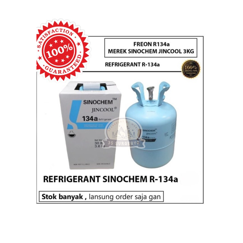 Freon Tabung Sinochem Jincool R134 A 13.6 Kg