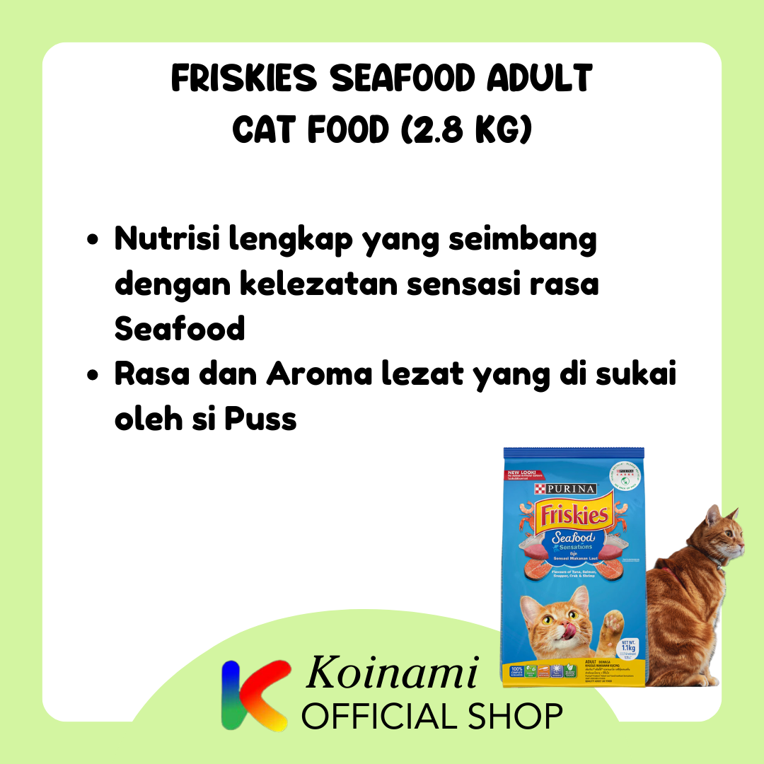 FRISKIES 2.8 KG SEAFOOD SENSATIONS / makanan hewan / pakan kucing / cat food / dray food