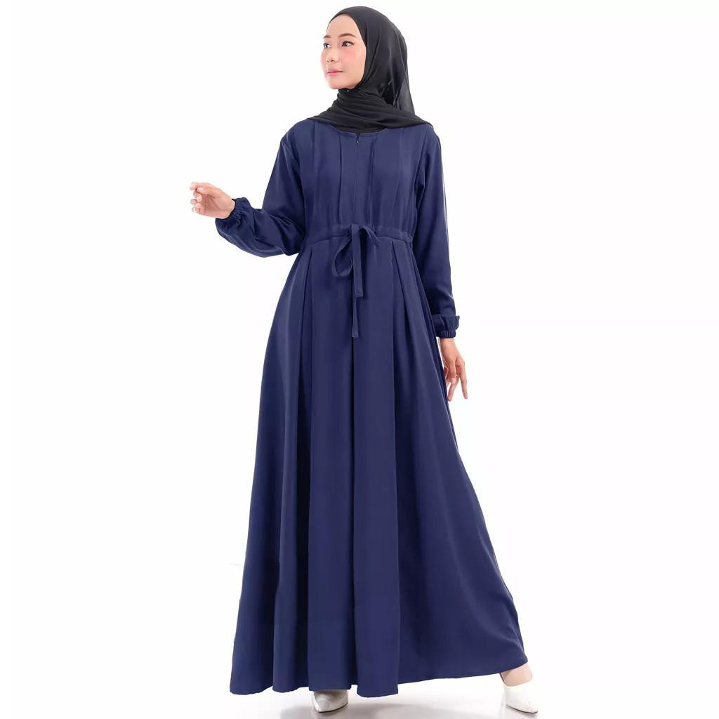 Melia Dress Gamis Polos Crinkle Airflow Gamis Busui