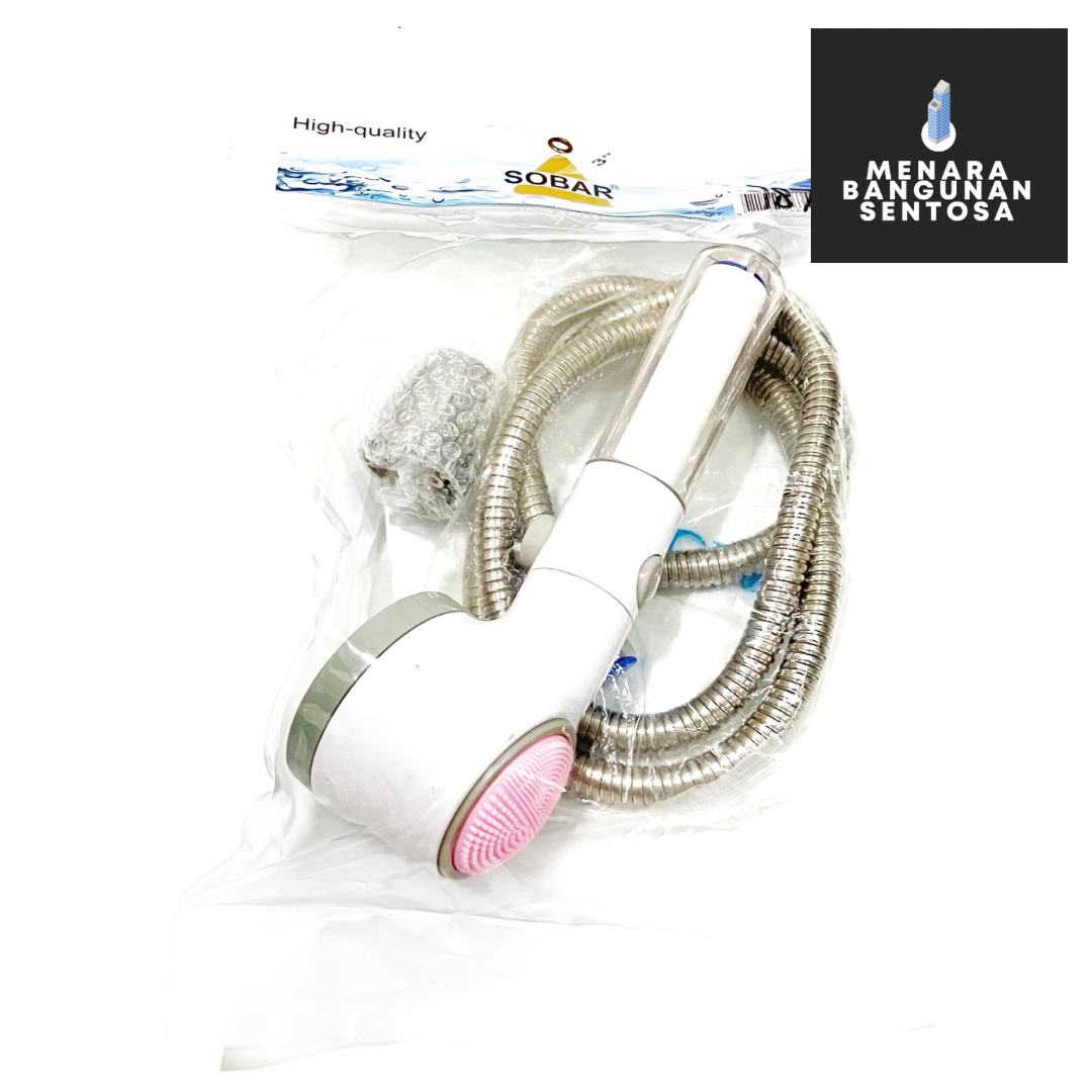 Hand Shower Sobar Putih 787 / Kepala Shower Mandi On Off Hemat Air + Filter Air