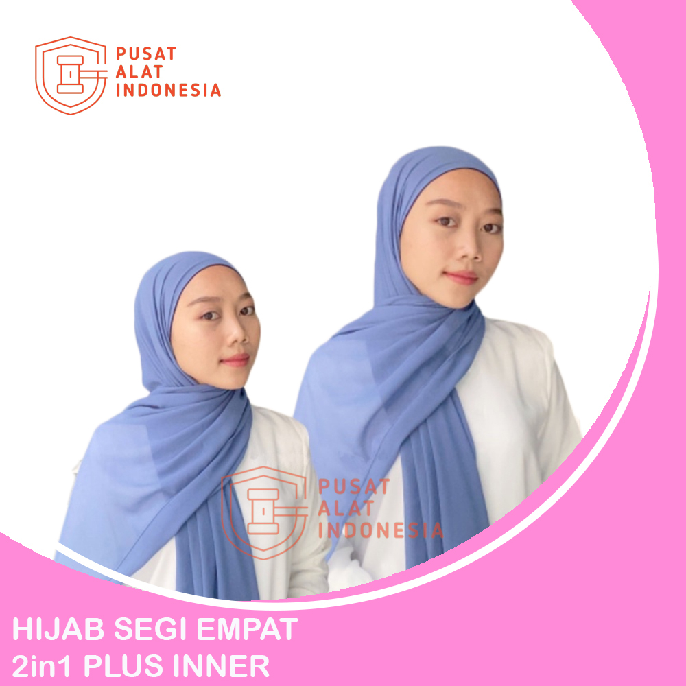 Hijab Segiempat Instan 2in1 Plus Inner 113cm X 113cm Sr305