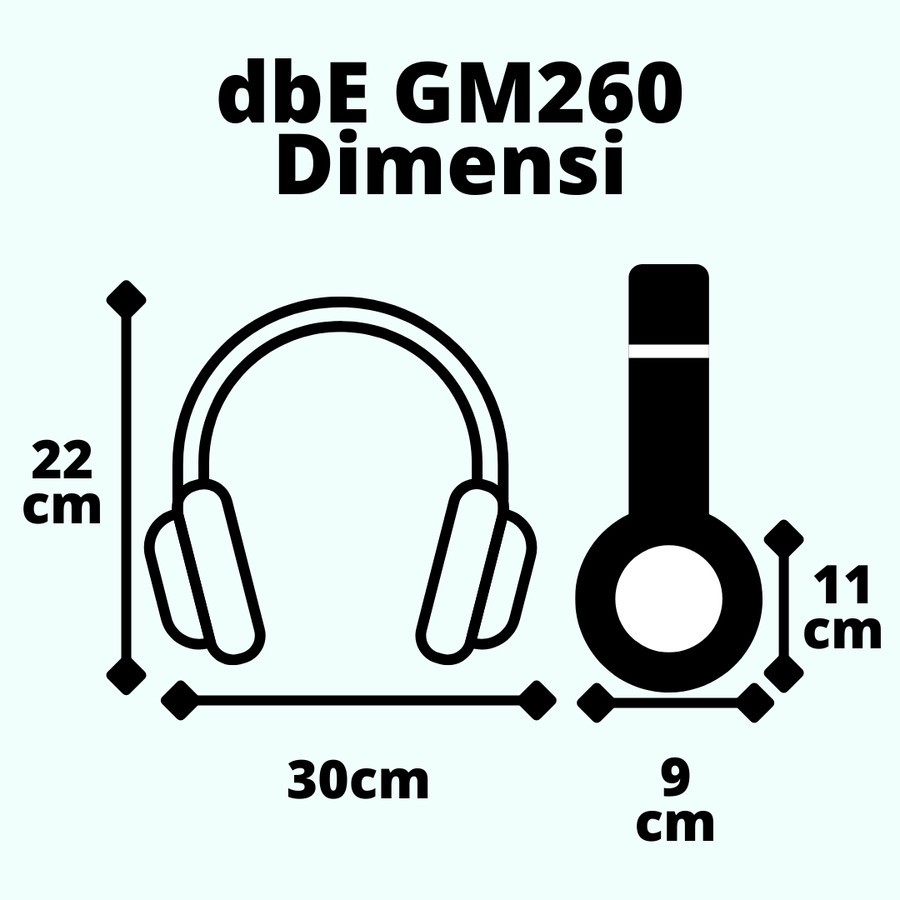 dbE GM260 Multiplatform Professional Gaming Headphone with 3.5mm Jack