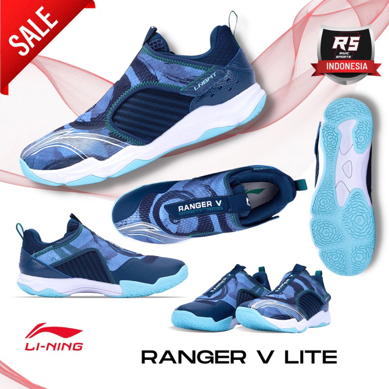SEPATU LINING RANGER V LITE AYTR003-3S DEEP BLUE BADMINTON ORIGINAL