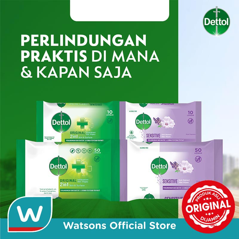 Dettol Antiseptic Wet Wipes Sensitive 50s