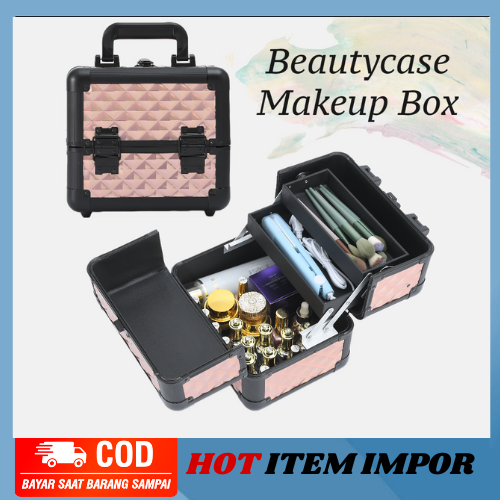 MB-B173 Kotak kosmetik Murah /Box Kosmetik /Make up Box /Beauty case 25x19x22 cm