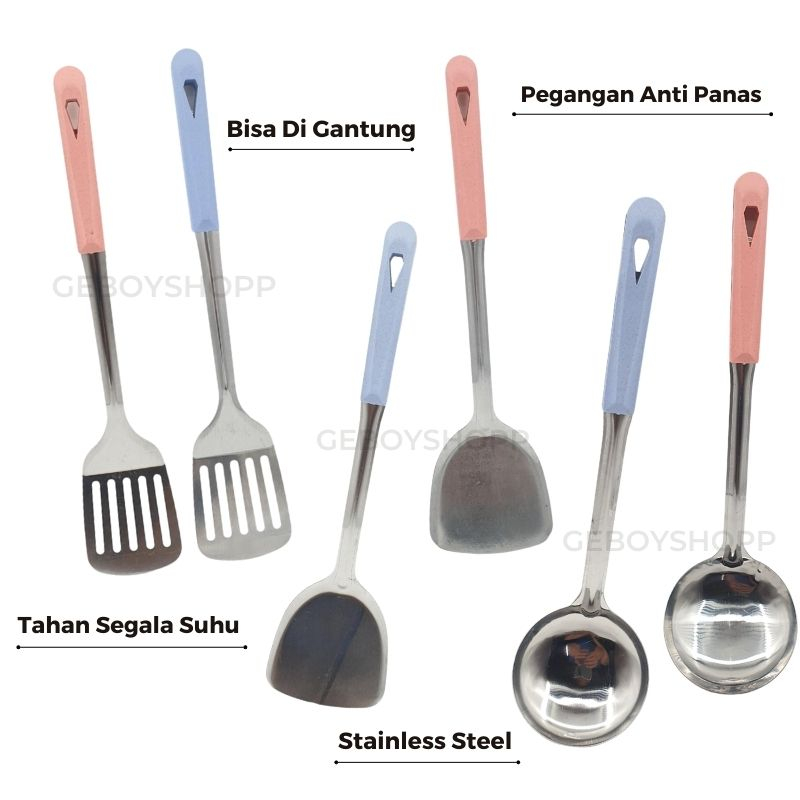 Spatula / Centong / Sutil Stainless Steel Gagang Minimalis