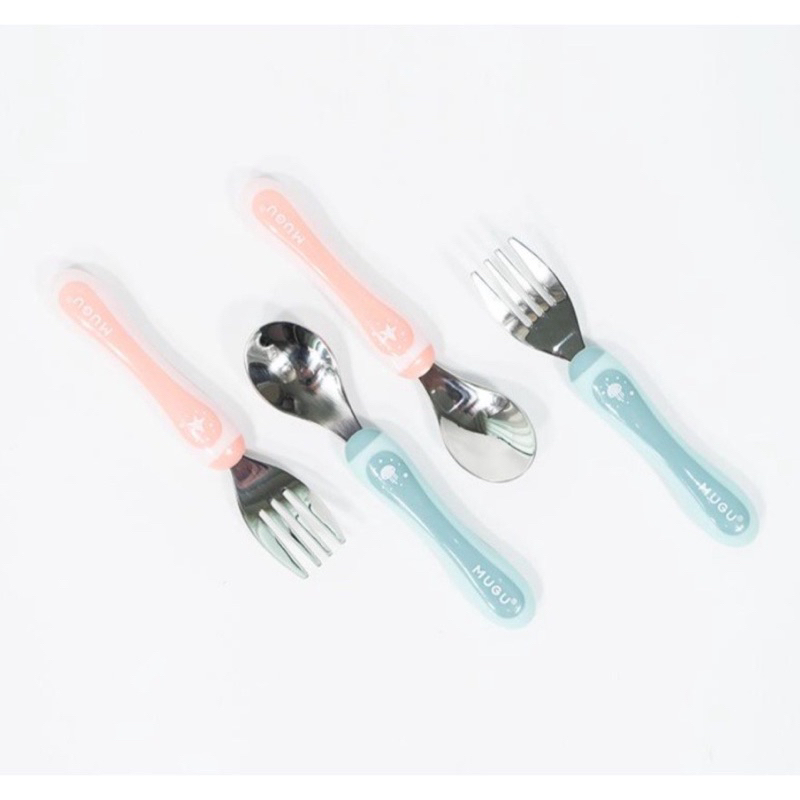 Mugu Toddler Stainless Spoon &amp; Fork