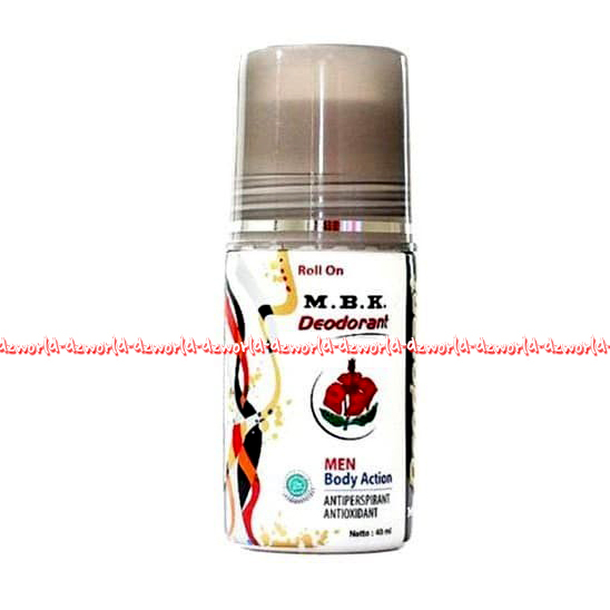 MBK Deodorant 40gr Roll On Men Body Action Antiperspirant Antioxidant Deodoran Pria Cowok Laki M.B.K