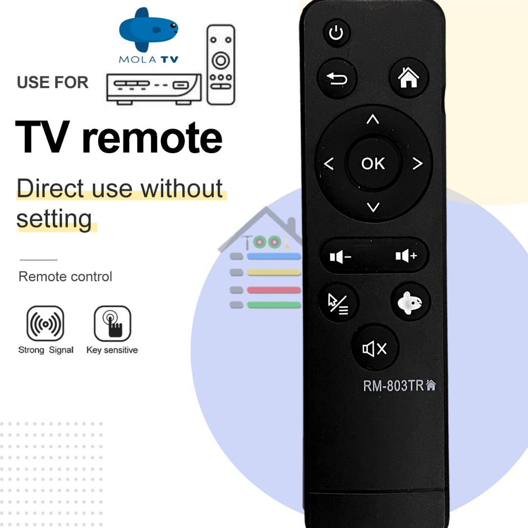 REMOTE / REMOT RM-803 ANDROID TV / XL / HOME / AKARI / POLYTRON / INDIBOX / MOLA LANGSUNG PAKAI