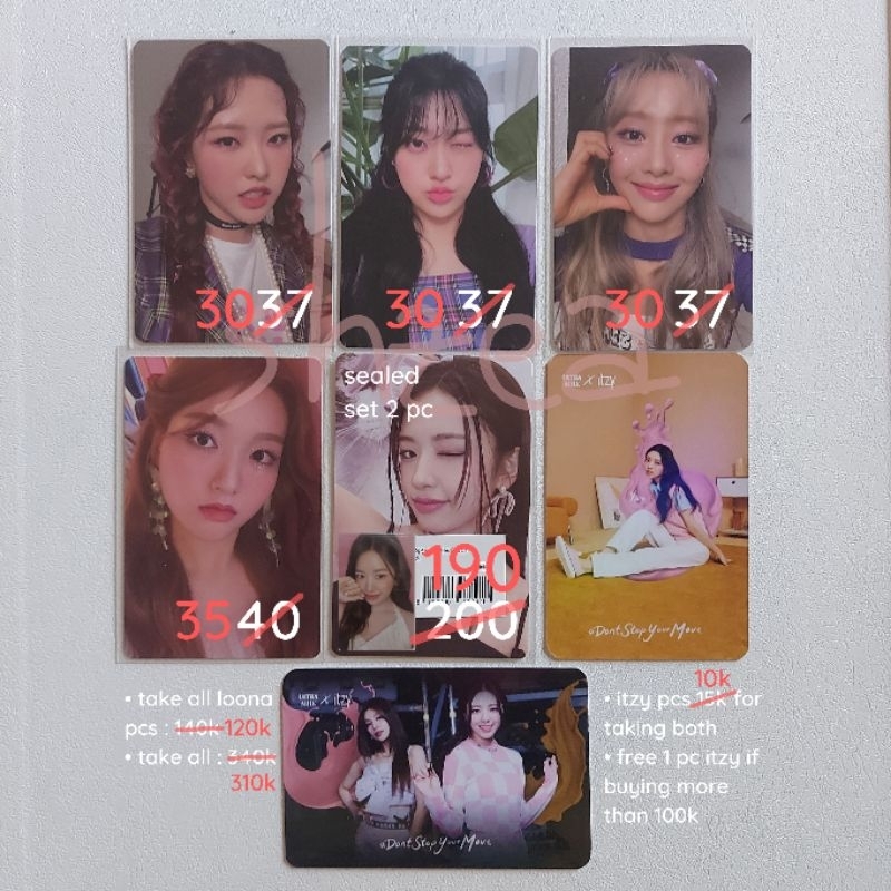 photocard loona orbit 4.0 olivia hye choerry yves flip that gowon itzy yuna yeji ultra milk pc