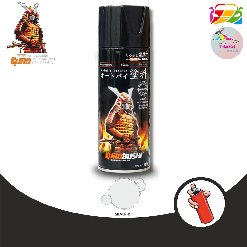 PILOX CAT SEMPROT PILOX PREMIUM SAMURAI PAINT SILVER-124