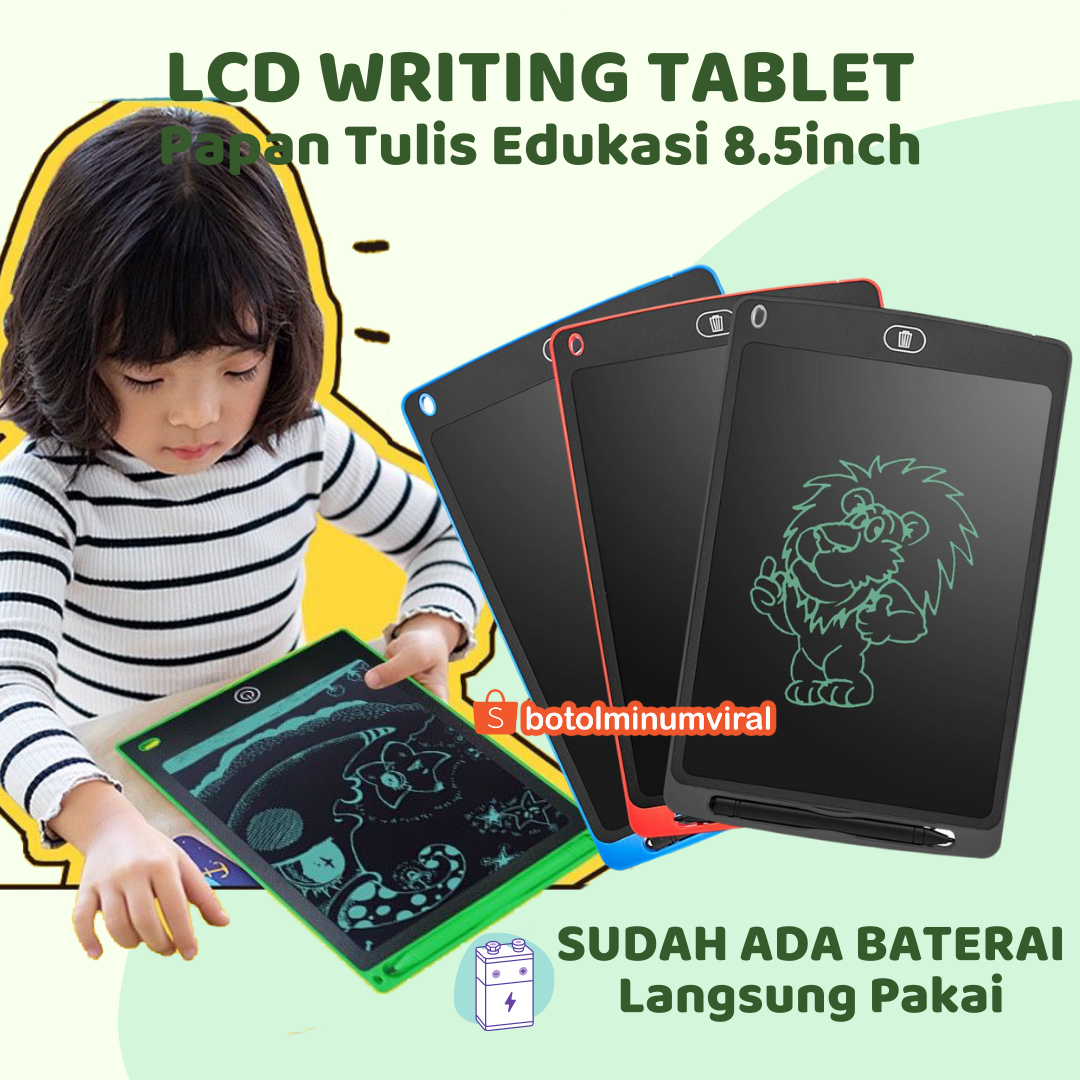 LCD Writing Anak Drawing Pad Papan Tulis Gambar Anak Tablet Premium