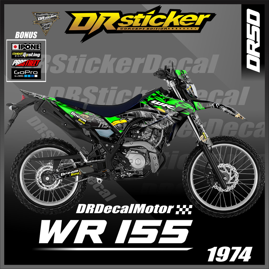 Decal WR 155 Full Body Superglossy Decal WR155 Supermoto Stiker WR 155