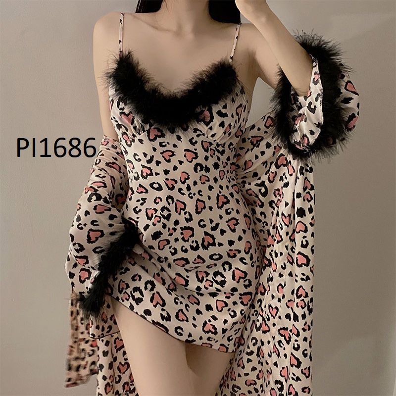 PIYAMA STELAN SUTERA LINGERIE + CARDIGAN PI1686 &amp; PI1687