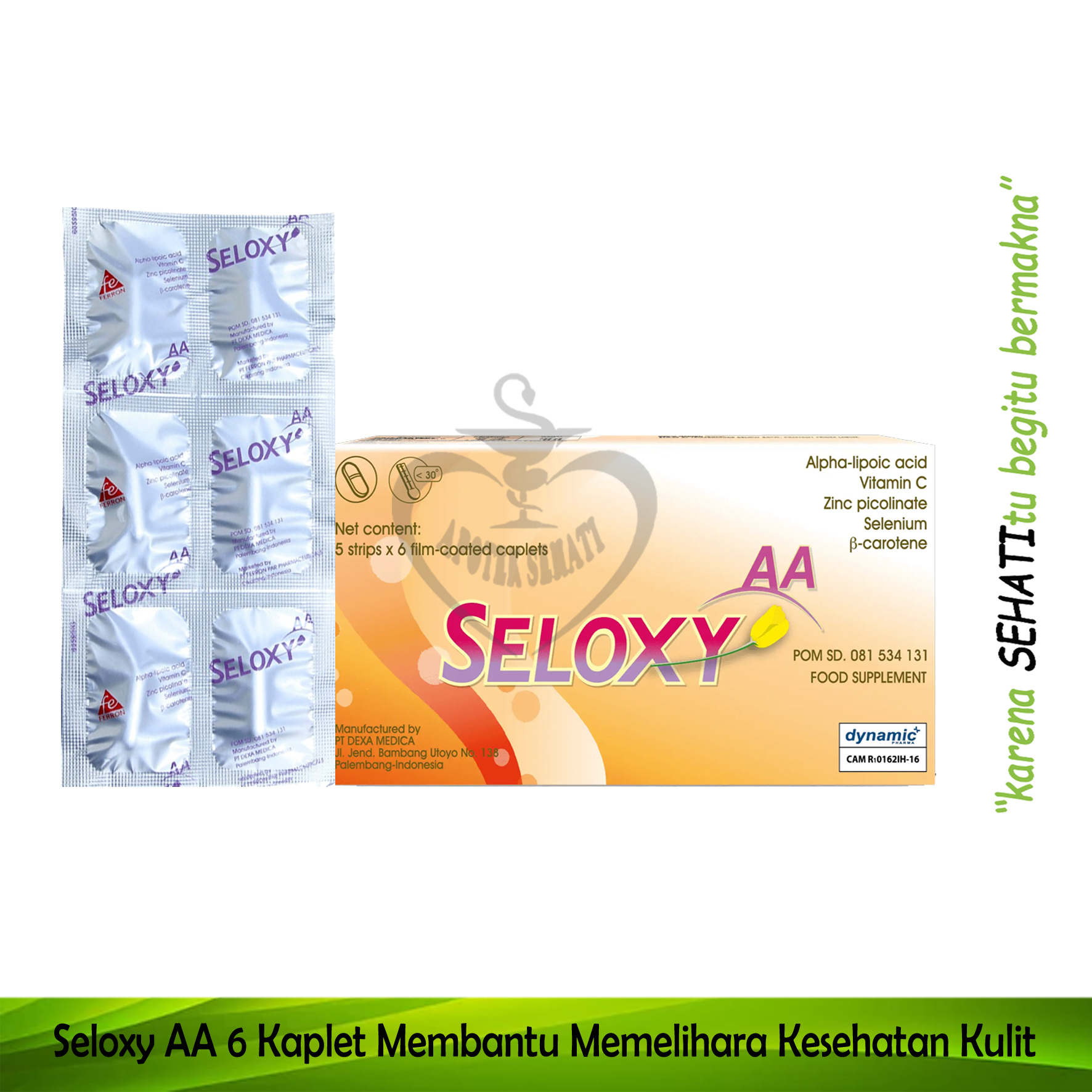 Seloxy AA Suplemen Kecantikan Kulit Antioksidan Mencegah Penuaan Dini