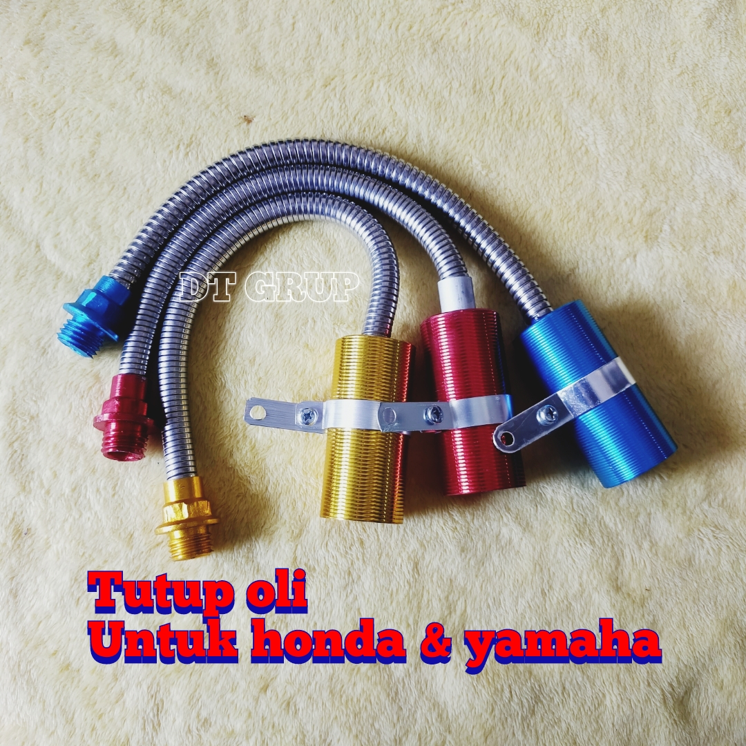 Tutup oli selang fleksibel model tabung untuk semua motor yamaha/honda  ada pilihan warna(Universal)