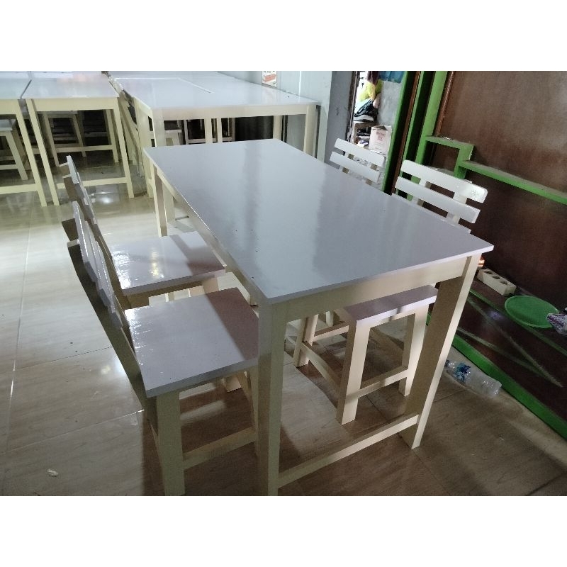 meja kursi set sandaran resto/cafe