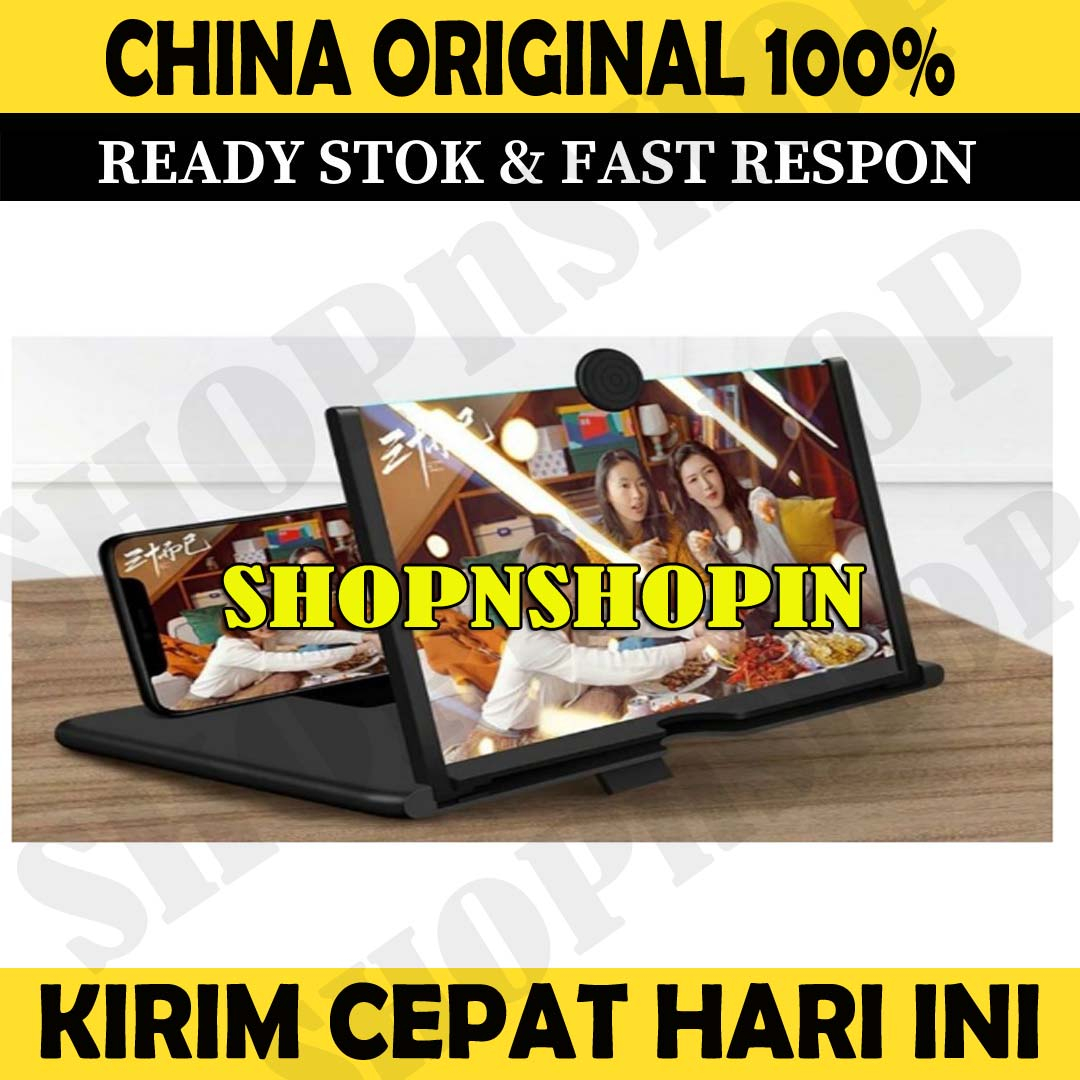 [𝐊𝐈𝐑𝐈𝐌 𝐂𝐄𝐏𝐀𝐓] Kaca Pembesar Layar Hp Model Slim Standing Hp F3 slim 3D