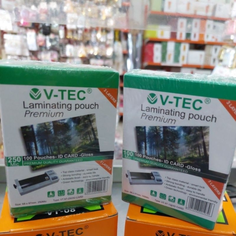 

V tec plastik laminating puch ID card KTP 100 250 mic