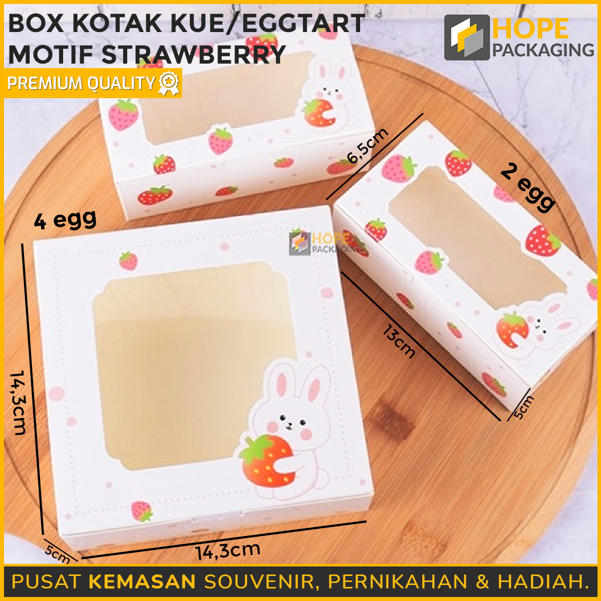 [ ISI 3 PCS] Box Kotak Kue / Egg Tart Motif Strowberry / Egg Tart Box Kotak Kue Donut Dessert Box Egg Tart Box Pie Soes