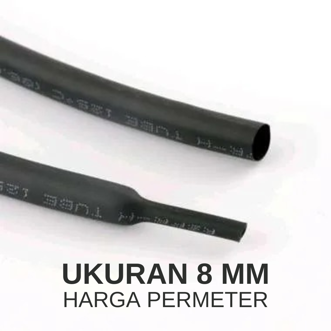 ISOLASI BAKAR PERMETER SELONGSONG KABEL 8mm HEAT SHRINK SELANG BAKAR