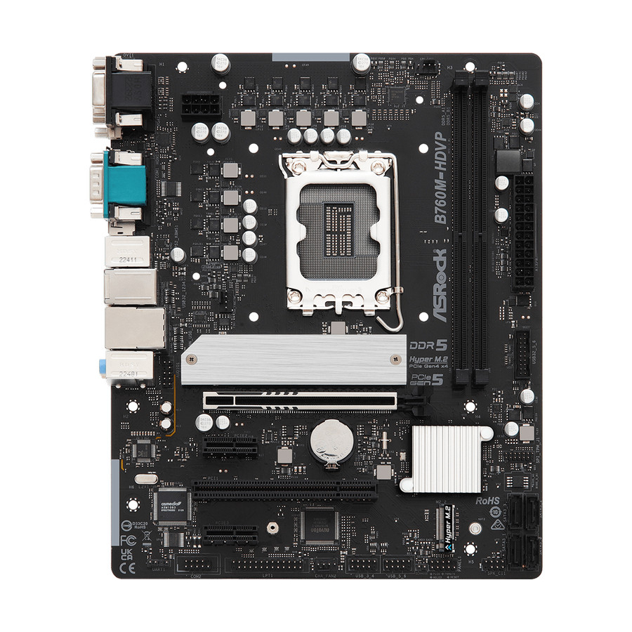 Motherboard ASRock B760M-HDVP (LGA1700, B760, DDR5, USB3.2, SATA3)