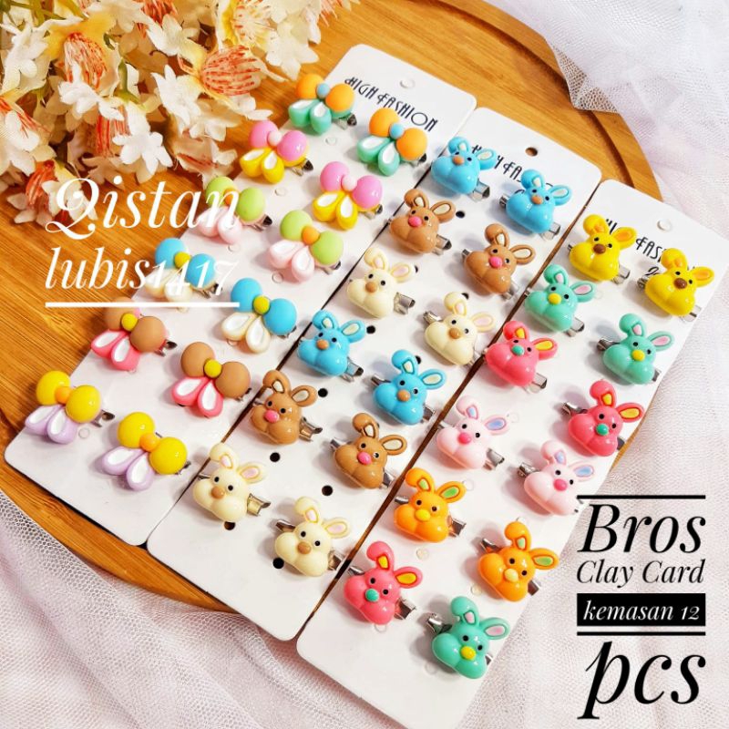 Pin Bros Clay Card Kemasan 12 pcs