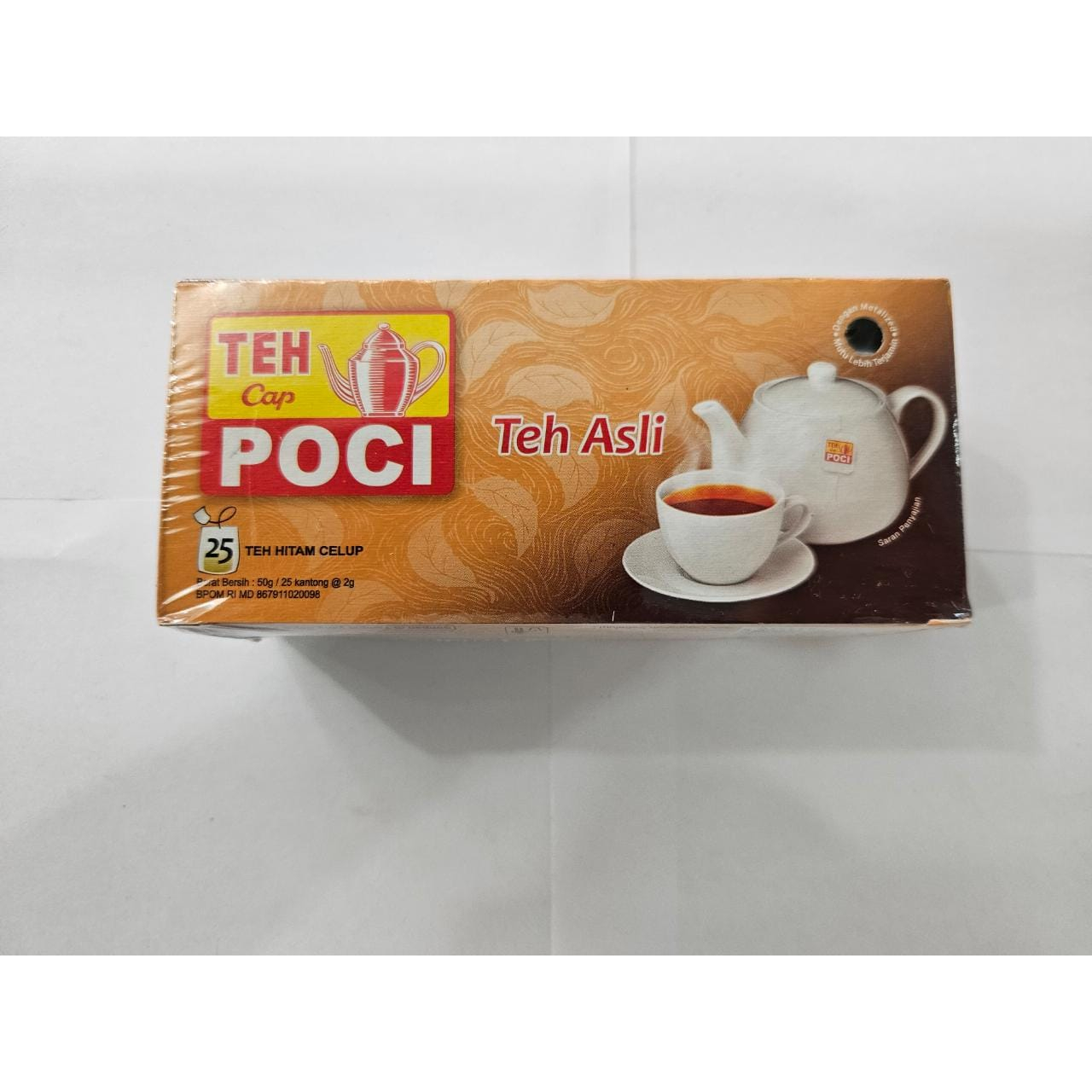 Teh Cap Poci Celup Asli Melati Lemon Vanila 25's