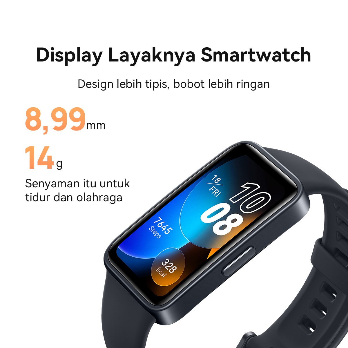 [SOLD OUT] HUAWEI Band 8 Smartband | Smartwatch-like Display | Professional Health & Sleep Monitoring | WhatsApp Quick Reply | Fast Charging | Water Resistance | SpO2 Image 3